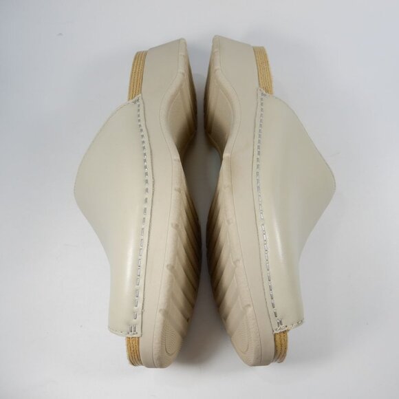 DANSKO Ravyn Peep Toe Platform Sandals Size 41 10.5 11 Ivory Leather NEW $140 - Picture 8 of 12